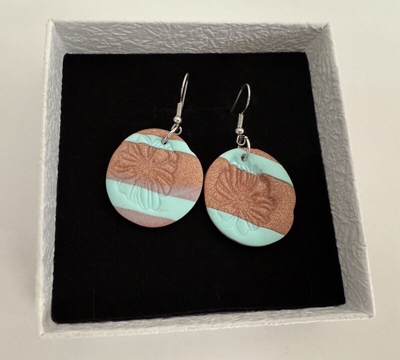 Handgemaakte oorbellen klei | Turquoise