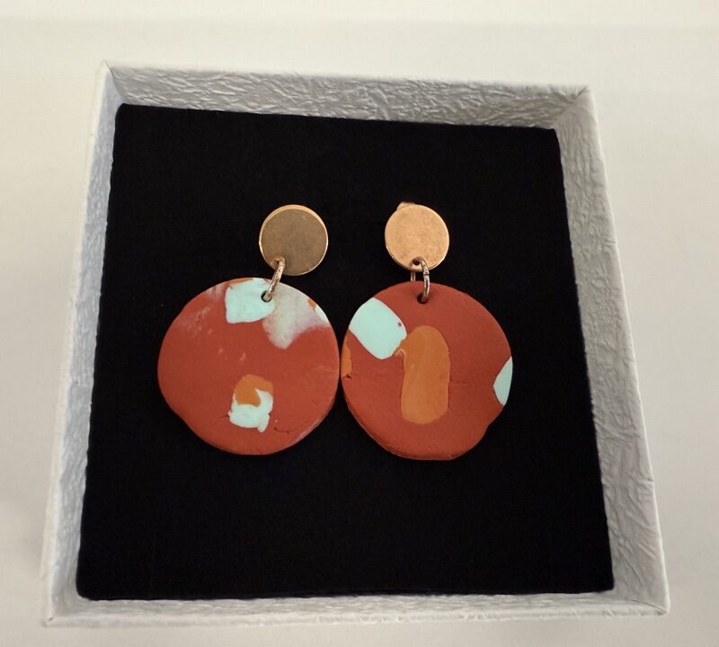 Handgemaakte oorbellen klei | Rood