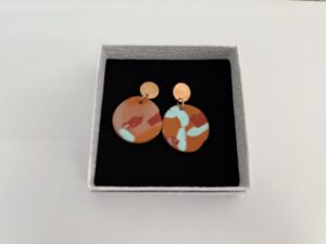 Handgemaakte oorbellen klei | Oranje - Variant 2