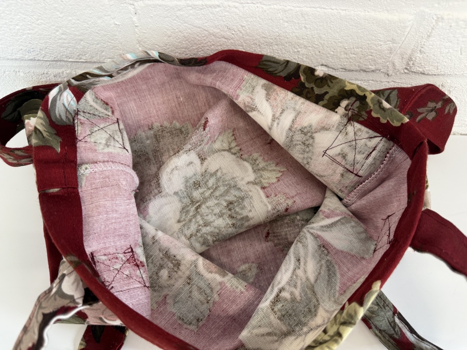 Handgemaakte tote bag Zonnelijnen - Afbeelding 2