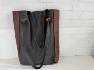 Handgemaakte tas Schoudertas leer.Extra large