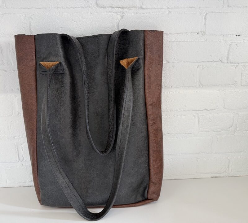 Handgemaakte tas Schoudertas leer.Extra large