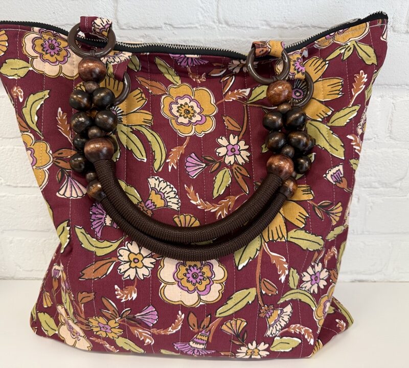 Handgemaakte tas Floral Romance,