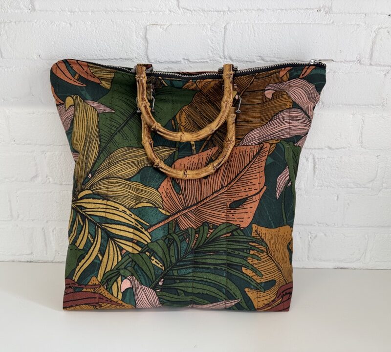 Handgemaakte Handtas Tropisch chic, Bamboo Edition