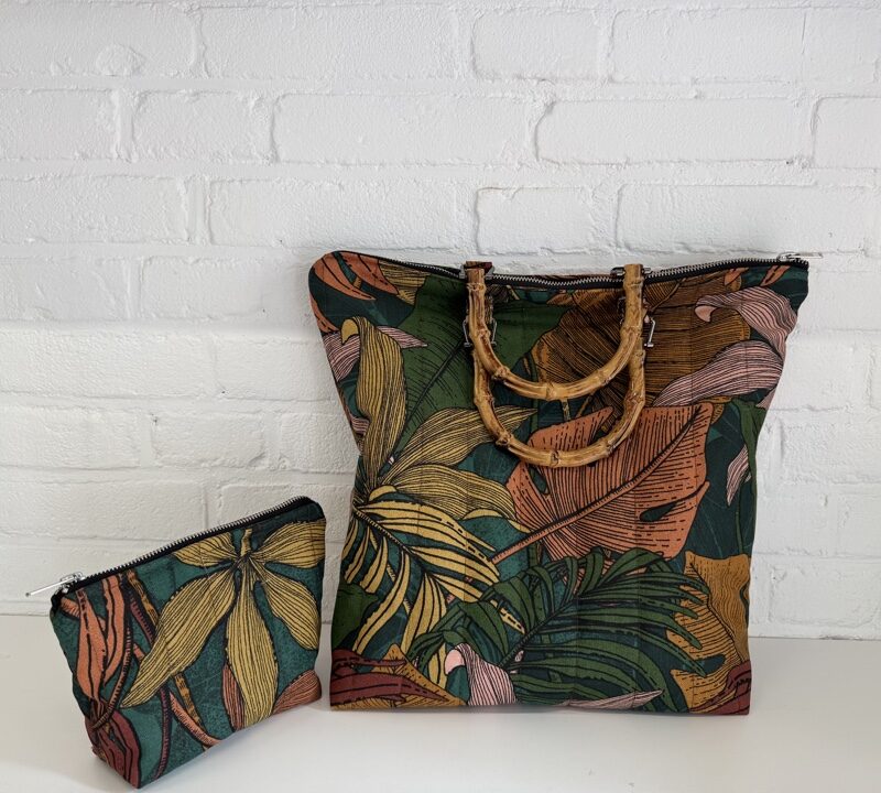 Handgemaakte Handtas Tropisch chic, Bamboo Edition