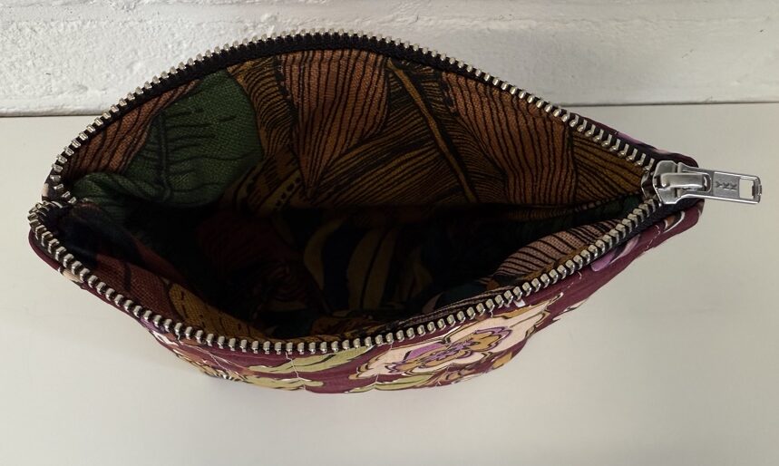 Handgemaakte Floral Romance,Make-up tasje. - Afbeelding 2