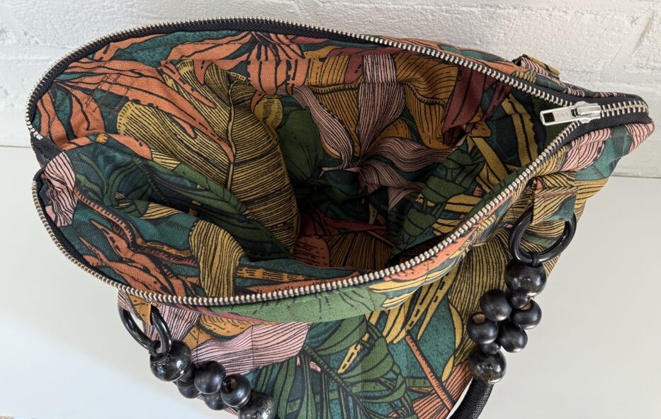 Handgemaakte tas Handtas tropisch chic - - Afbeelding 3