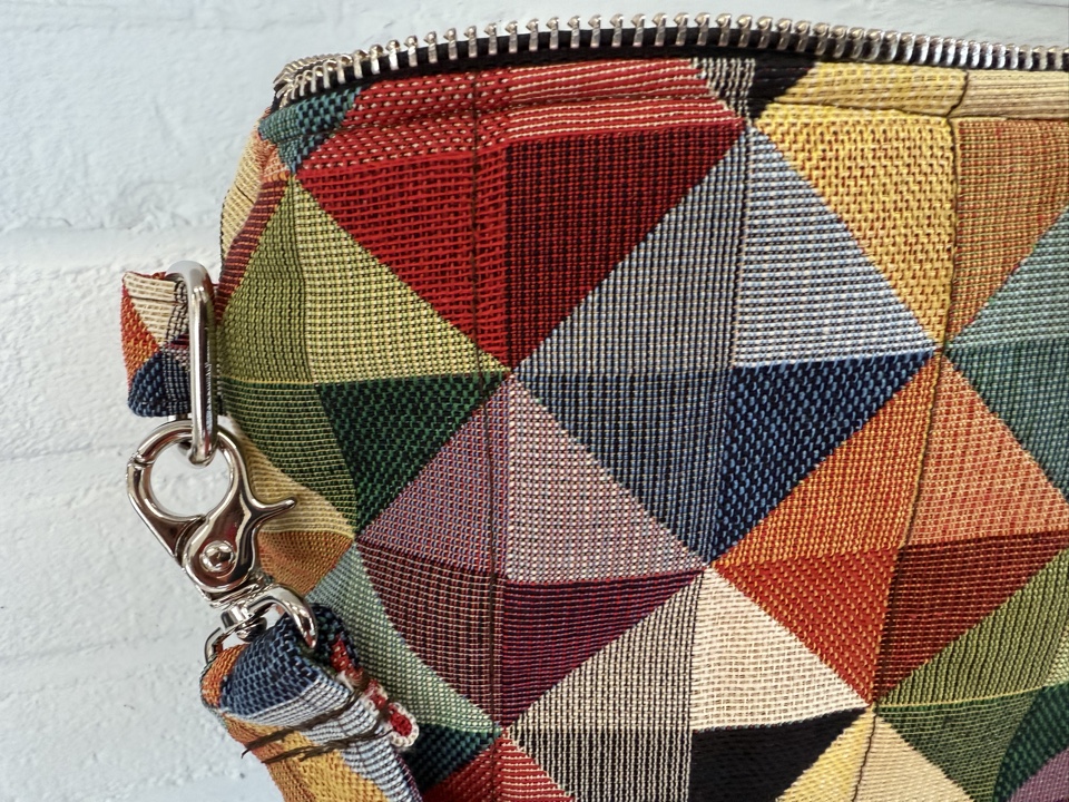 Handgemaakte Kleurrijke Schoudertas stof groot - Afbeelding 2