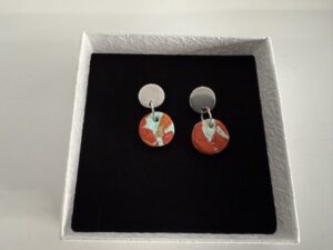 Handgemaakte oorbellen klei Rond