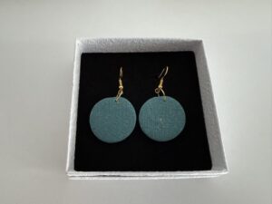 Handgemaakte oorbellen klei Turquoise