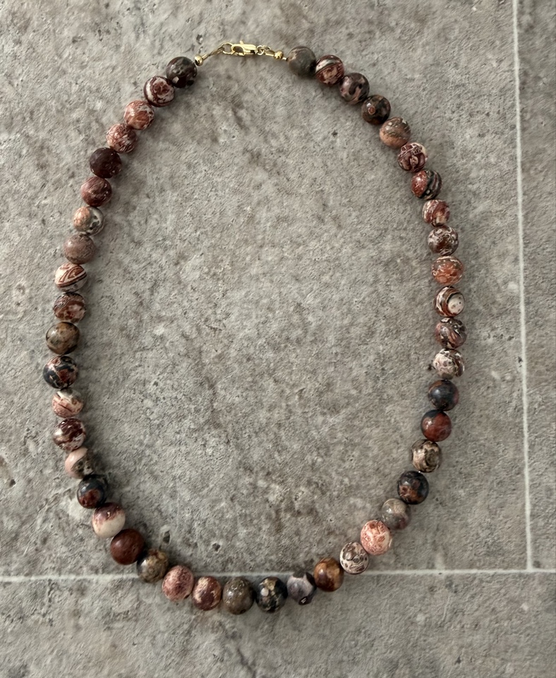 Handgemaakte Ketting edelsteen | hematiet | jaspis - Afbeelding 2