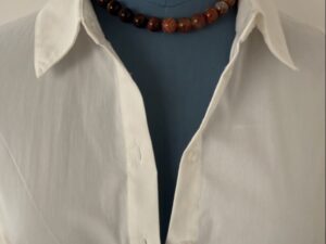 Handgemaakte Ketting edelsteen | crab agaat